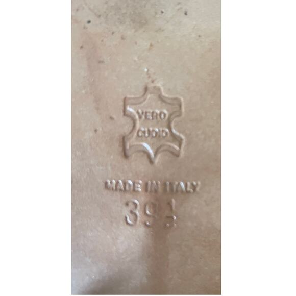 Miss Trish of Capri Turquoise & Gold Beaded Leather Sandals Size 39.5/ US 9.5 - Picture 8 of 9